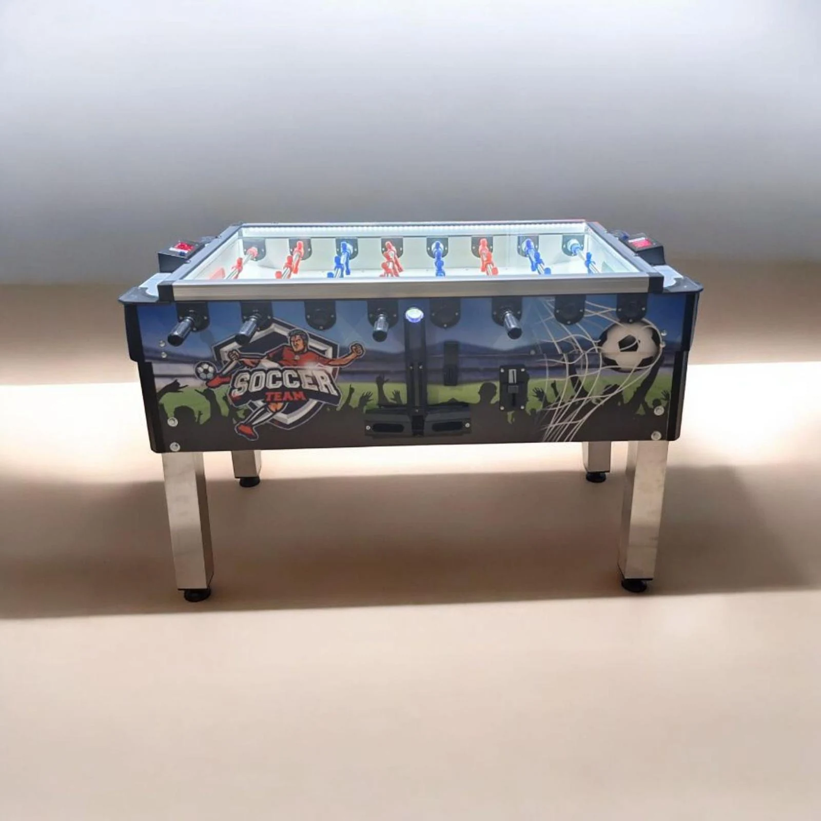 Jetonlu Ticari Langırt Masası — LED aydınlatmalı