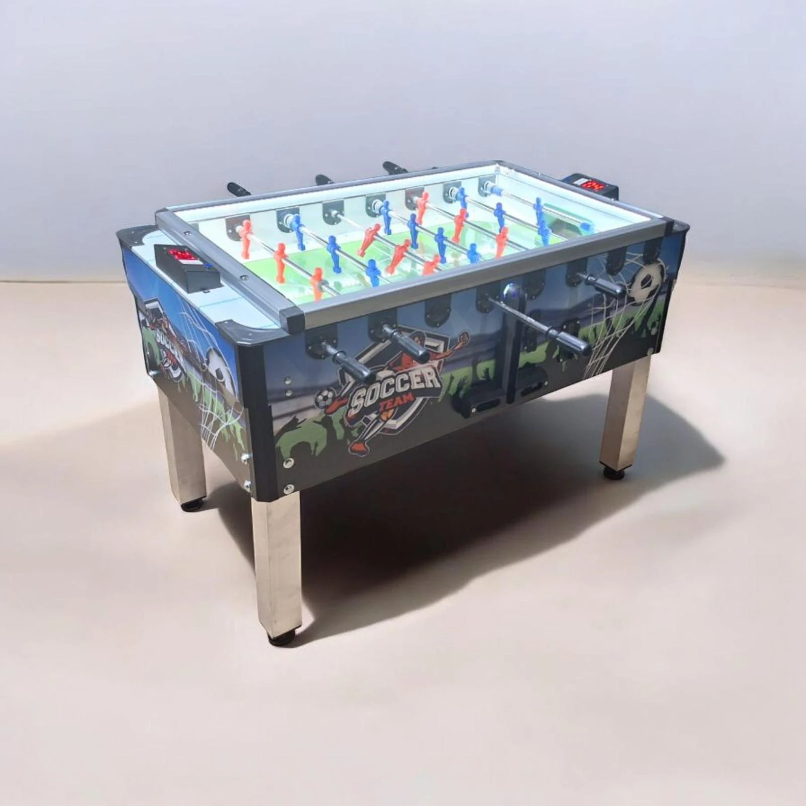 Jetonlu Ticari Langırt Masası — oyun yüzeyi